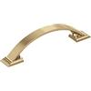 Amerock | Tirante per armadietti | Bronzo champagne | 96 mm (96 mm) | Candler | Hardware per cucina e bagno | Hardware per mobili