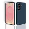 EVETANE Cover Galaxy S25 e 2 schermi di protezione - Silicone - Blu - refurbished
