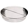 Edzard portacenere con Coperchio Ribaltabile Madras, martellato, Altamente plccata in Argento, Diametro 13 cm, Altezza 2,5 cm