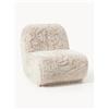 Westwing Collection Poltrona lounge in pelliccia sintetica Emie