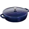 STAUB Pentola in ghisa Chistera, adatta a tutti i tipi di fornelli, induzione inclusa, rotonda, 24 cm, 2,5 L, Made in France, blu scuro
