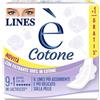FATER S.P.A Lines E' Cotone Ali Assorbente Esterno 9 + 1 Pezzi