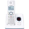 ALCATEL F530 Voice - Telefono fisso cordless DECT con segreteria - Grande display retroilluminato - Vivavoce - Funzione blocco chiamate - 2 tasti di memoria diretta - Bianco/Blu