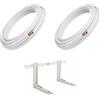 OttoCool Kit Coppia Tubi Rame Climatizzatore 5 Metri da 1/4 + 5 Metri da 3/8 Diametro 0,8mm + Staffa per Condizionatore 12000 BTU ,