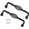 SYDARSYN 2 Pezzi Maniglie per Mobili da Cucina Nero - Maniglie per Mobili In Metallo Stile Gabbia per Uccelli (C, 128mm)