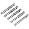 Weikeya Punte per cacciavite, punta in lega di acciaio S2, punta a U, punta a U, punte esagonali 1/4, punte S2, punte a U 50 mm.,Set di cacciaviti