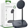 Acefast Caricabatterie Wireless Qi 15W per Iphone (con Magsafe) e Apple Airpods Supporto Magnetico Grigio (E6 Grigio)