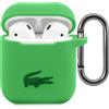 Lacoste Custodia Lacoste in silicone liquido con stampa lucida del logo per AirPods 1/2 verde