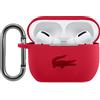 Lacoste Liquid Silicone Stampa Lucida Logo Custodia per AirPods Pro rot
