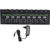 Gistuch amplificatore per cuffie a 8 canali, uscite, 1 ingresso, controllo del volume indipendente, amplificatore per cuffie stereo con luce RGB, spina UE