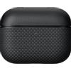 Pitaka Custodia magnetica Pitaka in fibra aramidica per AirPods Pro (3a generazione) - Design bimateriale in Finto cuoio e fibra aramidica - Magneti N52 integrati per una ricarica magnetica senza interruzioni - Design compatto e leggero per una facile …