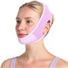 GEXINKEJI Doppio Mento Maschera Viso Lifting V Maschera Riutilizzabile a V Benda Viso per Supporto e Definizione Rimozione Maschera Doppio Mento Per Jawline e Doppio Mento e Maschera per Dormire Viola