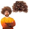 EUPSIIU Parrucca Riccia per Adulti Parrucca Afro, Acconciatura Corta in Capelli Sintetici, Parrucche Carnevale, Parrucca Anni 80, per Carnevali, Feste a Tema, Giochi di Ruolo (Marrone)