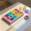 Blocchi Arcobaleno in Acrilico Colori Vivaci Set Costruzioni Trasparenti