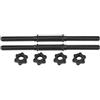 Estink 45cm x 24mm Short Dumbbell Bar Set with 4 Spinlock Collars, Manubri Corti per Palestra, Maniglie per Sollevamento Pesi