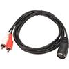 ciciglow Cavo Adattatore Audio da 5 Pin DIN Femmina a 2 Maschio per Lettore CD VCR DVD 4,9 Piedi