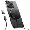 EXW Caricatore wireless per iphone Magnetico, Base di Ricarica Wireless Rapida per iPhone Serie 17/16/15/14/13/12 e AirPods 4/3/2/Pro con Doppia Porta di Ricarica,Nero (Alimentatore non incluso)
