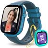 EIOTCLUB Smart Watch per bambini MX3 | Videochiamata 4G LTE e GPS Tracker | Pulsante SOS e Zone Sicure | Modalità Classe e Controlli Parentali, Registro Compiti e Umore, IP68, Smartwatch per bambini dai 4 ai