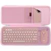 XANAD Custodia per Logitech MX Keys Tastiera wireless avanzata illuminata (Rosa)