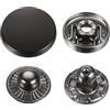 QUARKZMAN 30 Set Bottoni Automatici a Pressione 17mm Chiusure a Scatto Metallo Bottoni a Pressione in Lega da Cucire Jeans per Cappotti Pelle Barche e Tela, Nero Scuro