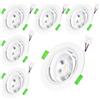 Hossom Faretti LED da Incasso per Cartongesso 230V 5W Faretti LED Soffitto IP44 Faretto da Incasso Luci da Soffitto Interno Bianco Caldo 3000K Bianco Neutro 4000K Bianco Freddo 6500K Foro Ø70-75mm Set di 6