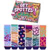 United Oddsocks Get Spotted - Confezione regalo da donna - 6 calzini con stampa animali selvatici non corrispondenti in colori vivaci - UK 4-8, US 6.5-10.5, EUR 37-42 - Set regalo ricco di cotone per