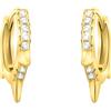 SOFIA MILANI - Orecchini da Donna in Argento 925 - Placcati in Oro e con Pietra Zircone - Creoli Spuntoni - E2697