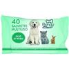 Bengy Selection, 40 Salviette detergenti Multiuso Olio di Neem Ideali per la Cura di Cani, Gatti e roditori