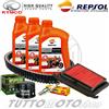 REPSOL - HIFLO - NGK - BANDO Tagliando KYMCO XCiting 500 i 2006-2009 / Olio Repsol + Filtri Candela Cinghia