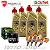 Castrol - Hiflo - NGK Tagliando DUCATI Monster 1200 2014-2019 / Kit Olio Castrol 15W50 Filtro Candele