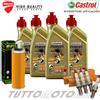 Castrol - Hiflo - NGK Tagliando DUCATI Panigale S-R 1199cc 2012 2013 Olio Castrol 15W50 Filtro Candele