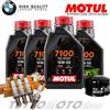 Motul - Hiflo - NGK Tagliando BMW R 1200 T 2014-2022 / Kit Olio Motul 7100 15W50 Filtro Candele