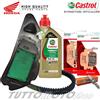 CASTROL - NGK - BANDO - BREMBO Tagliando HONDA Forza 125 2021 2022 2023 Kit Olio Castrol Scooter 10W30 Completo