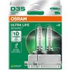 Osram 2 x D3S Osram Ultra Life Xenon HID Custodia rigida XENARC NUOVO 66340ULT-2HB (TW