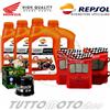 REPSOL - HIFLO - BREMBO KIT TAGLIANDO HONDA HORNET 900 2004 OLIO REPSOL 10W40 FILTRO PASTIGLIE