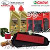 Castrol - Hiflo - NGK - Brembo Tagliando KYMCO XCiting 400 I-S E4 2017 2018 / Kit Castrol Filtri Candela Freni