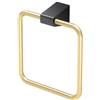Gatco 5672 A-Line Towel Ring, Brushed Brass Matte Black Combo
