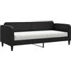 vidaXL Divano letto con materasso Nero 80x200 cm Tessuto