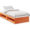 vidaXL Letto da giorno con materasso marrone cera 80x200 cm in legno di pino massiccio