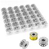 PEAKTOP 36 Pezzi Spolette per Macchina da Cucire, Metallo Comune Bobina Macchina da Cucire, Rocchetti per Macchina da Cucire con Scatola, Scatola per Bobine Filo, Bobine Macchina da Cucire