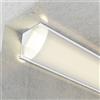 M LEDME Profilo Led angolare L Bianco laccato per strisce Led 12-24V a superfice 2 metri in alluminio M LEDME