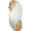 Arti&Mestieri Specchio decorativo Circeo grande Oro trasparente