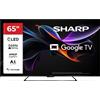 Sharp Smart TV 65" 4K UHD QLED Google TV Vision Atmos Classe E Nero 65HR7265E