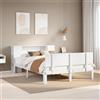 vidaXL Letto Libreria senza Materasso Bianco 140x200 cm Legno di Pino letto vidaXL