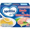 Mellin Brodo Carne Pollo 10 Bustine X 5 G 10x5 g Bustina