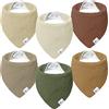 lulumoon bavaglino neonato bavaglini neonata bavaglini bandana für per bambino e bambina 6 pezzi, Valle