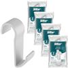 Sillar Ganci per termoarredo bianchi 8 pezzi - ganci scaldasalviette bagno senza forare, appendini termoarredo bagno, ganci doccia accappatoio, porta asciugamani termosifone ABS