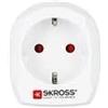 NEDIS Skross 1.500230-E adattatore per presa di corrente Tipo D (UK) Tipo C (Europlug) Bianco