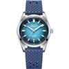 ADDIESDIVE Orologio Uomo Automatico 8215 Movimento Cinturino Gomma Fluorurata FKM Impermeabile 100 M K1 Vetro Bolla AD2531 BGW9 Luminoso Quadrante con Gradiente