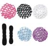 ZMaglorian 7 Pezzi Retine per Capelli Chignon, Set Retina per Chignon con Accessori per Acconciature - Per Bambina, Ballerine e Pattinaggio Artistico (Rosa, Nero, Bianco, Blu, Viola)